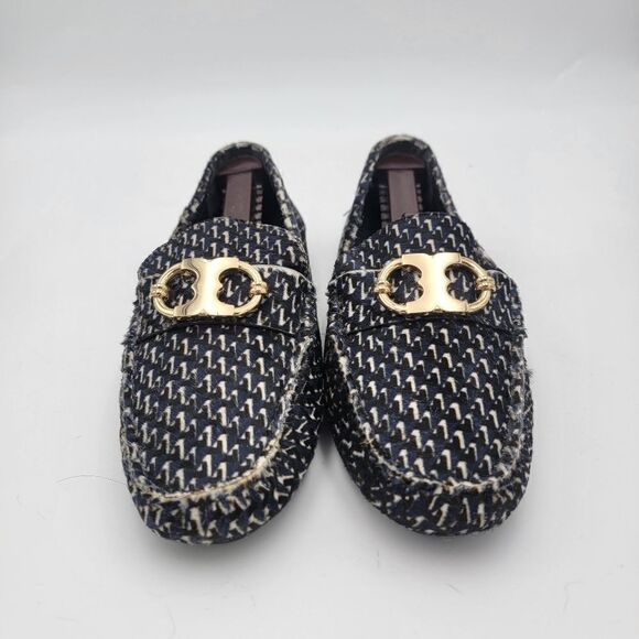 Tory Burch Calf Hair Horsebit Loafers Size 8.5 Slip On - Picture 3 of 14